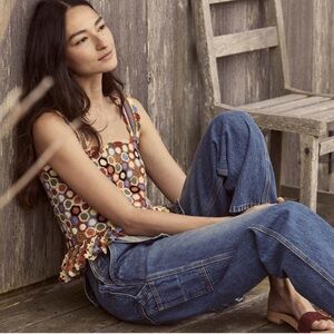 Doen Heirloom Isabella Tank in Rainbow Crochet NWOT in size US XL